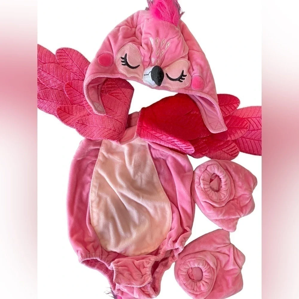 NEW Infant Costume 4 PC Pink Flamingo 6-12 months Costume Dress Up Play Time